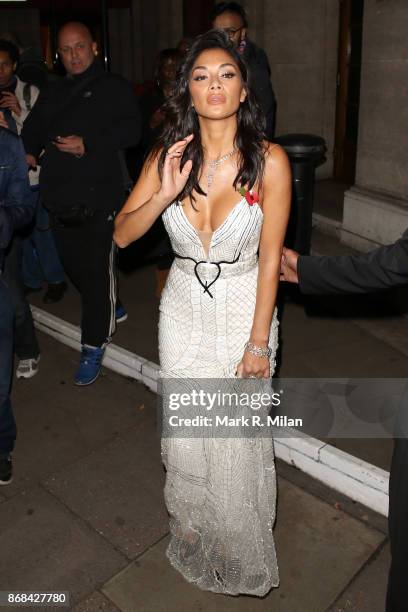 Nicole Scherzinger attending the Pride of Britain Awards on October 30, 2017 in London, England.