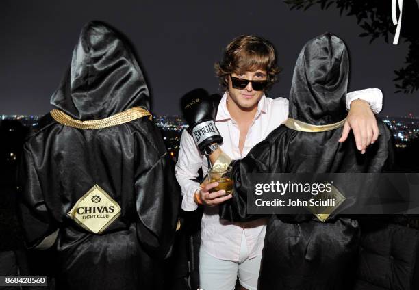 Diego Boneta and The Chivas Fight Club attend Diego Boneta’s & David Bernon’s Halloween at the Hedges by Chivas Regal on October 30, 2017 in West...