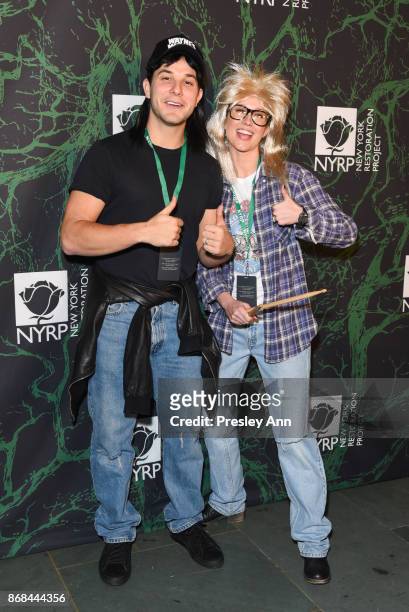 Skylar Astin and Anna Camp attend Bette Midler's 2017 Hulaween Event Benefiting The New York Restoration Project at Cathedral of St. John the Divine...