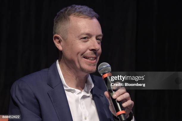 Matthew Reed, executive general manager of mining at SIMEC Mining, speaks during the International Mining And Resources Conference in Melbourne,...