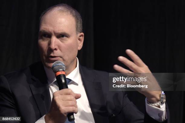 Nev Power, chief executive officer of Fortescue Metals Group Ltd., speaks during the International Mining And Resources Conference in Melbourne,...