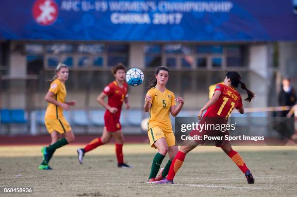 Rachel Lowe of Australia in action during their AFC U-19 Women's Championship 2017 3rd and 4th placing match between Australia and China at Jiangning...