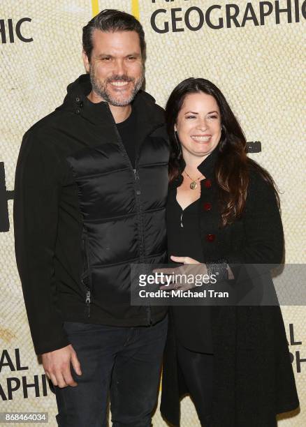 Holly Marie Combs arrives at the Los Angeles premiere of National Geographic's "The Long Road Home" held at Royce Hall on October 30, 2017 in Los...