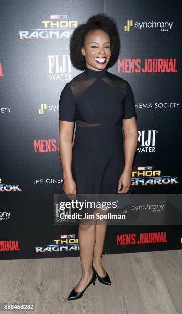 Comedian Amber Ruffin attends the screening of Marvel Studios' "Thor: Ragnarok" hosted by The Cinema Society with FIJI Water, Men's Journal and...