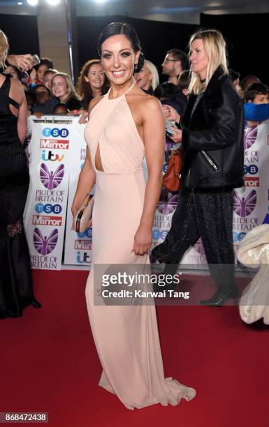 Amy Dowden attends the Pride Of Britain Awards at the Grosvenor House on October 30, 2017 in London, England.