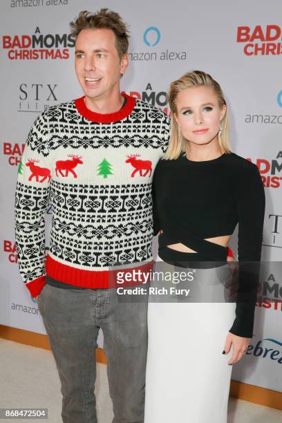 Kristen Bell and Dax Shepard attend the premiere of STX Entertainment's "A Bad Moms Christmas" on October 30, 2017 in Los Angeles, California.