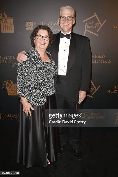 Donna Matrell and Frank Martell attend the Mariinsky Orchestra Concert in honor of Henry Segerstrom and the 50th anniversary of South Coast Plaza on...