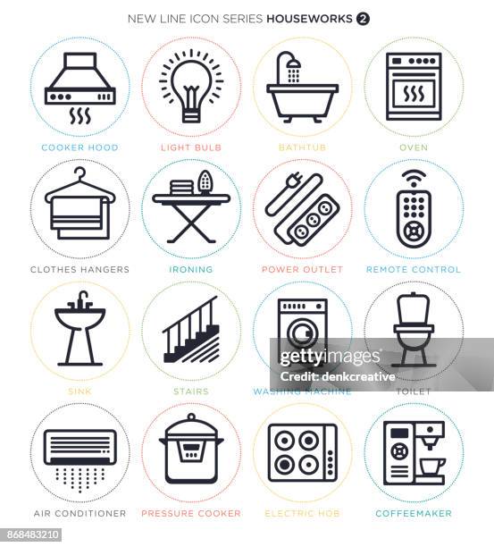 housework objects - ventilator machine stock illustrations