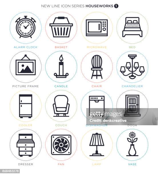 household objects - getting ready for bed stock illustrations