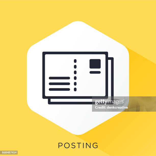 postcard icon - postcard stock illustrations