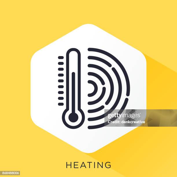 heating icon - hot temperature stock illustrations
