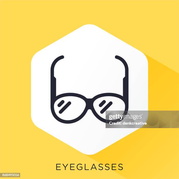 eyeglasses icon - horn rimmed glasses stock illustrations stock illustrations