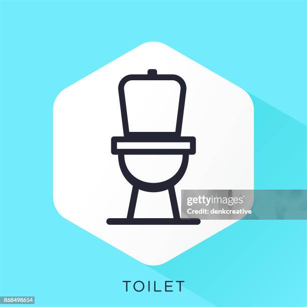 toilet icon - flushing stock illustrations