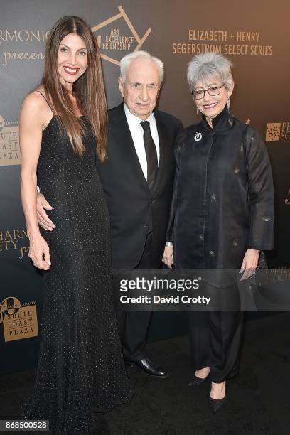 Malissa Shriver, Frank Gehry and Berta Gehry attend the Mariinsky Orchestra Concert in honor of Henry Segerstrom and the 50th anniversary of South...