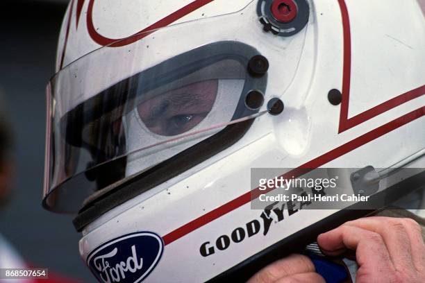 Alan Jones, Lola-Ford THL2, Grand Prix of San Marino, Imola, 27 April 1986.