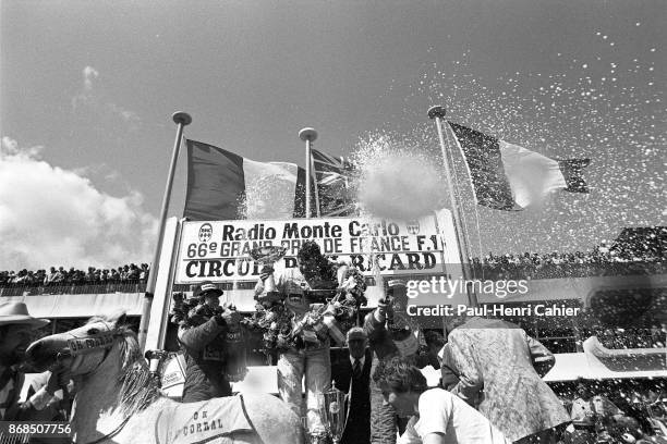 Alan Jones, Didier Pironi, Jacques Laffite, Grand Prix of France, Circuit Paul Ricard, 29 June 1980.