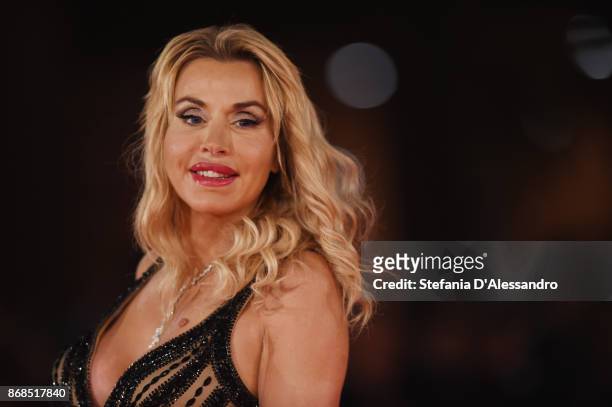 Valeria Marini walks a red carpet for 'Good Food' during the 12th Rome Film Fest at Auditorium Parco Della Musica on October 30, 2017 in Rome, Italy.