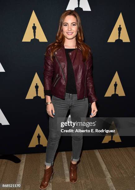 Actress Ivana Baquero attends The Academy Presents A Screening And Conversation For "Pan's Labyrinth" at The Samuel Goldwyn Theater on October 30,...