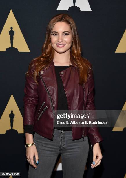 Actress Ivana Baquero attends The Academy Presents A Screening And Conversation For "Pan's Labyrinth" at The Samuel Goldwyn Theater on October 30,...