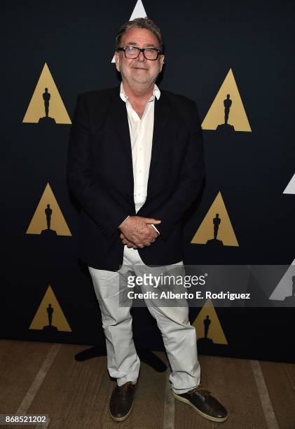 Cinematographer Guillermo Navarro attends The Academy Presents A Screening And Conversation For "Pan's Labyrinth" at The Samuel Goldwyn Theater on...