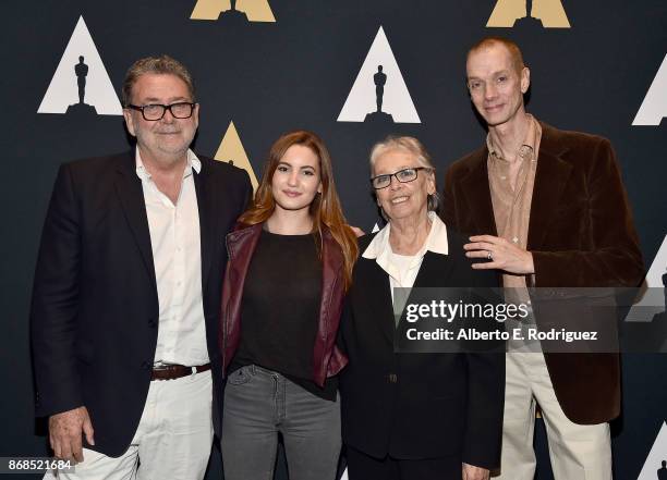 Cinematographer Guillermo Navarro, actress Ivana Baquero, producer Bertha Navarro and actor Doug Jones attend The Academy Presents A Screening And...