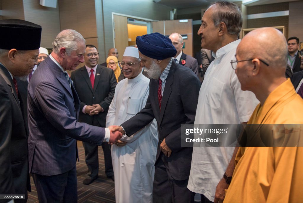 The Prince Of Wales & Duchess Of Cornwall Visit Singapore, Malaysia, Brunei And India - Day 2