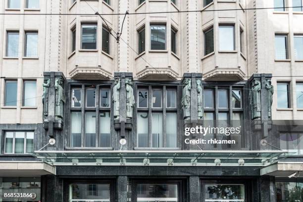 boerentoren. kbc building, antwerp, flanders, belgium - kbc stock pictures, royalty-free photos & images