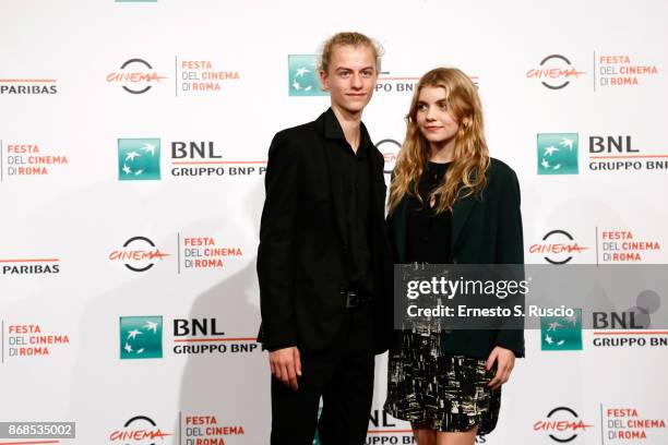 Ludovico Girardello and Galatea Bellugi attend 'Il Ragazzo Invisibile - Seconda Generazione' photocall during the 12th Rome Film Fest at Auditorium...