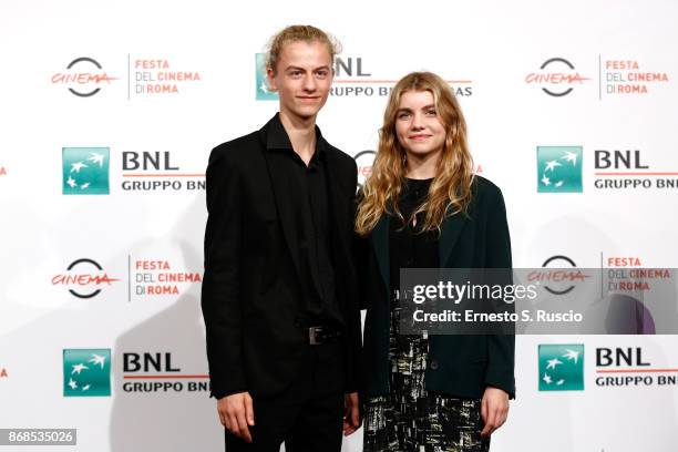 Ludovico Girardello and Galatea Bellugi attend 'Il Ragazzo Invisibile - Seconda Generazione' photocall during the 12th Rome Film Fest at Auditorium...