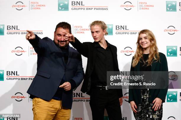 Victor Perez , Ludovico Girardello and Galatea Bellugi attend 'Il Ragazzo Invisibile - Seconda Generazione' photocall during the 12th Rome Film Fest...