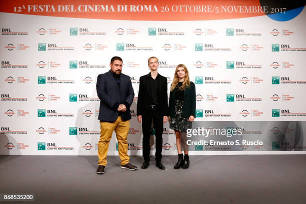 Victor Perez , Ludovico Girardello and Galatea Bellugi attend 'Il Ragazzo Invisibile - Seconda Generazione' photocall during the 12th Rome Film Fest...