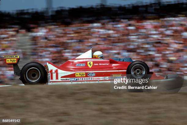 Jody Scheckter, Ferrari 312T4, Grand Prix of Germany, Hockenheimring, 29 July 1979.