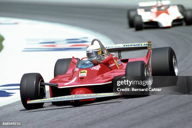 Jody Scheckter, John Watson, Ferrari 312T5, McLaren-Ford M29, Grand Prix of Austria, Osterreichring, 17 August 1980.
