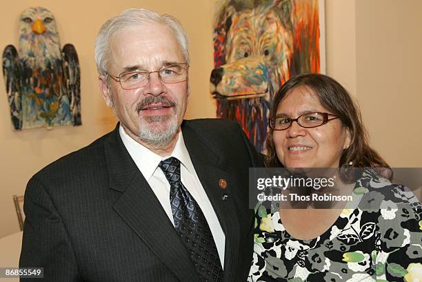 Bob Herron, State House Representative and his wife Margaret attend the Global Seafood Event by Alaska Seafood Marketing Institute at Alaska House on...