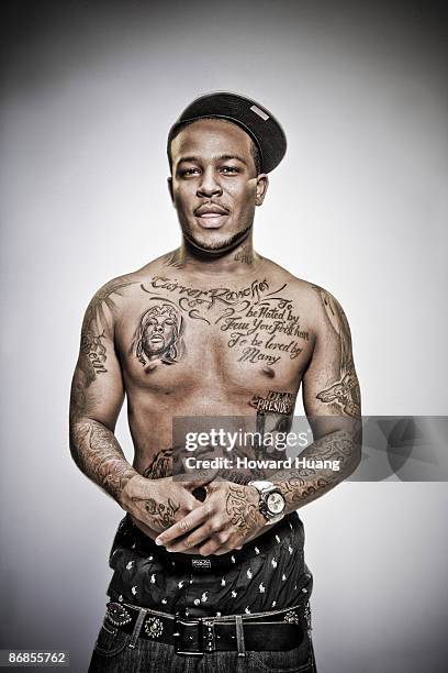 Pleasure P, a contemporary R&B singer, poses for a portrait session for Urban Ink Magazine.
