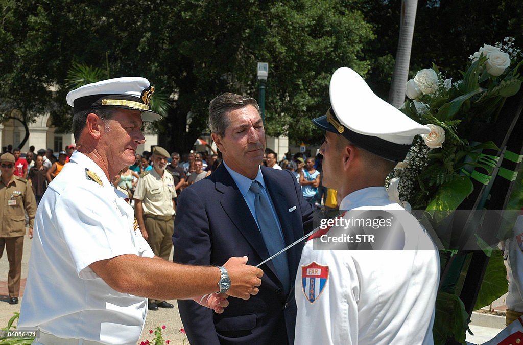 The captain of the Spanish Navy training