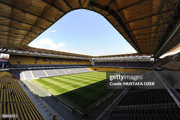 General view of the Fenerbahce Sukru Saracoglu stadium is seen on May 8, 2009.The UEFA Cup 2009 Final will take place at Fenerbahce Sukru Saracoglu...