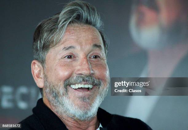 Singer-songwriter Ricardo Montaner smiles during the press conference to present his new album 'Ida y Vuelta' on October 27, in Mexico City, Mexico....