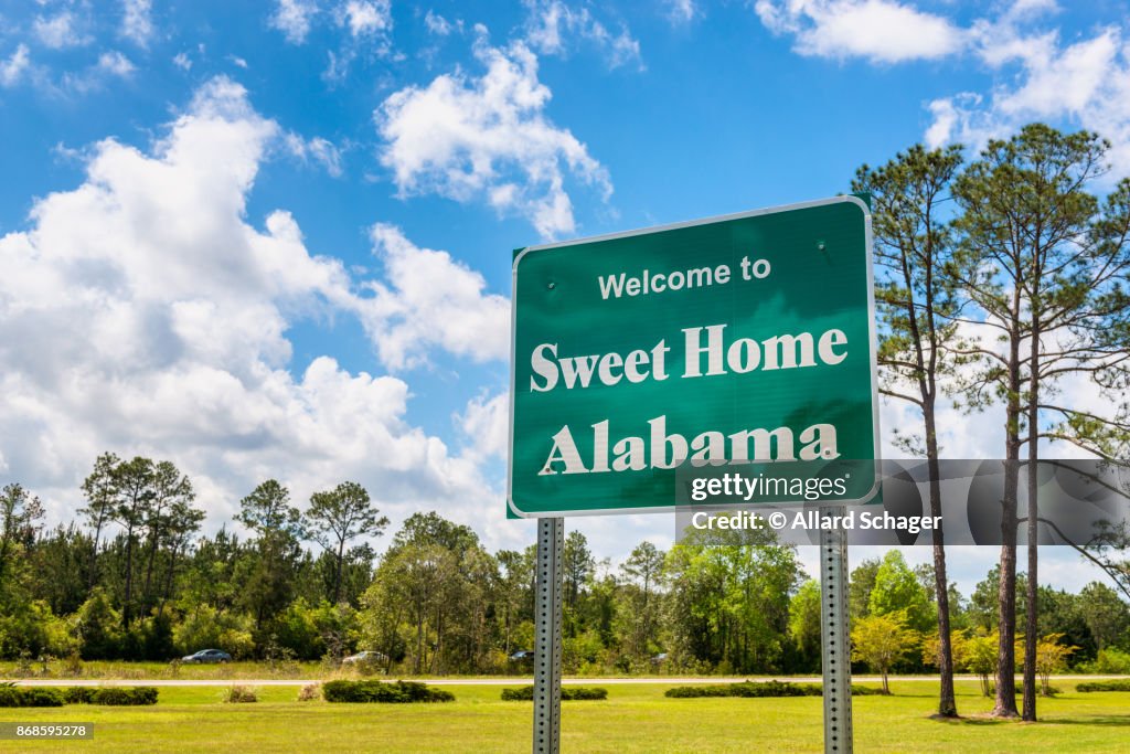 Welcome to Sweet Home Alabama Road Sign in Alabama USA
