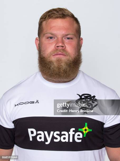 Akker van der Merwe of Barbarians poses during the Barbarians photocall at Hilton Park Lane on October 31, 2017 in London, England.