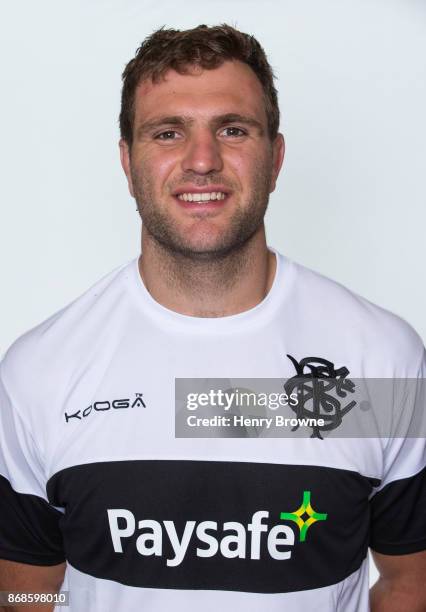 Luke Whitelock of poses during the Barbarians photocall at Hilton Park Lane on October 31, 2017 in London, England.
