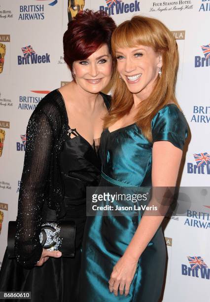 Personality Sharon Osbourne and comedian Kathy Griffin attend BAFTA LA's 2nd annual British Comedy Festival at Four Seasons Hotel on May 8, 2009 in...