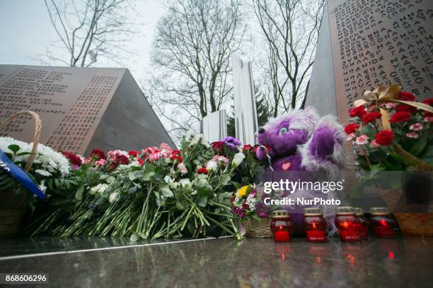 Memorial to the victims of the crash of the Airbus A321 over the Sinai Peninsula of the aircraft. A monument with the names of all the victims opened...