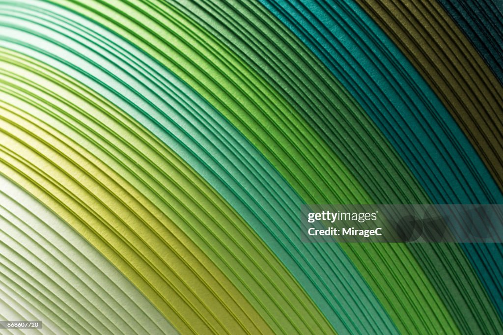 Paper Curved Stack Green Colored Paper Stacking In Curve Shape High-Res Stock Photo ...