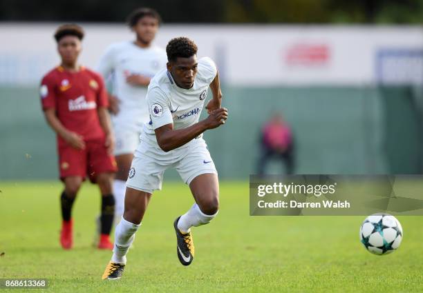 Dujon Sterling of Chelsea during the UEFA Youth League match between AS Roma and Chelsea FC at Stadio Tre Fontane on October 31, 2017 in Rome, Italy.