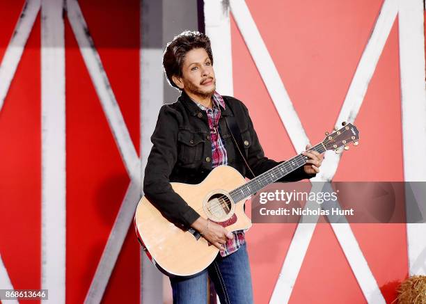 Hoda Kotb as Blake Shelton performs during Today's Halloween Extravaganza 2017 at Rockefeller Plaza on October 31, 2017 in New York City.