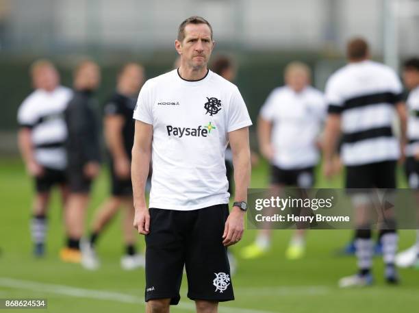 Will Greenwood of Barbarians during a training session at Latymer Upper School playing fields on October 31, 2017 in London, England.