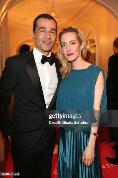 Erol Sander and his wife Caroline Goddet during the Gala Spa Awards on April 2, 2016 in Baden-Baden, Germany.