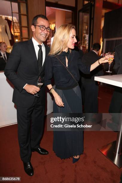 Erol Sander and his wife Caroline Goddet during the 10th Audi Generation Award 2016 at Hotel Bayerischer Hof on December 7, 2016 in Munich, Germany.