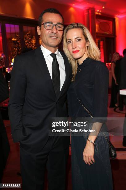 Erol Sander and his wife Caroline Goddet during the 10th Audi Generation Award 2016 at Hotel Bayerischer Hof on December 7, 2016 in Munich, Germany.